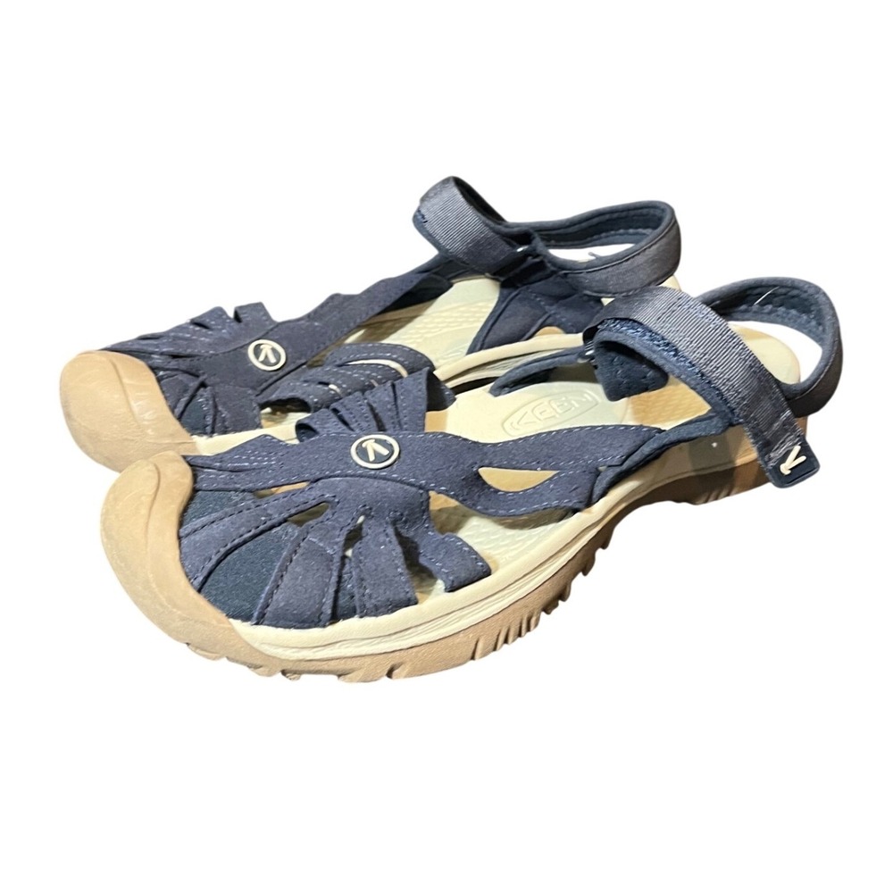 KEEN Rose Sandal Womens 8.5 Navy Blue Strappy Hiking Outdoor Water Shoes
